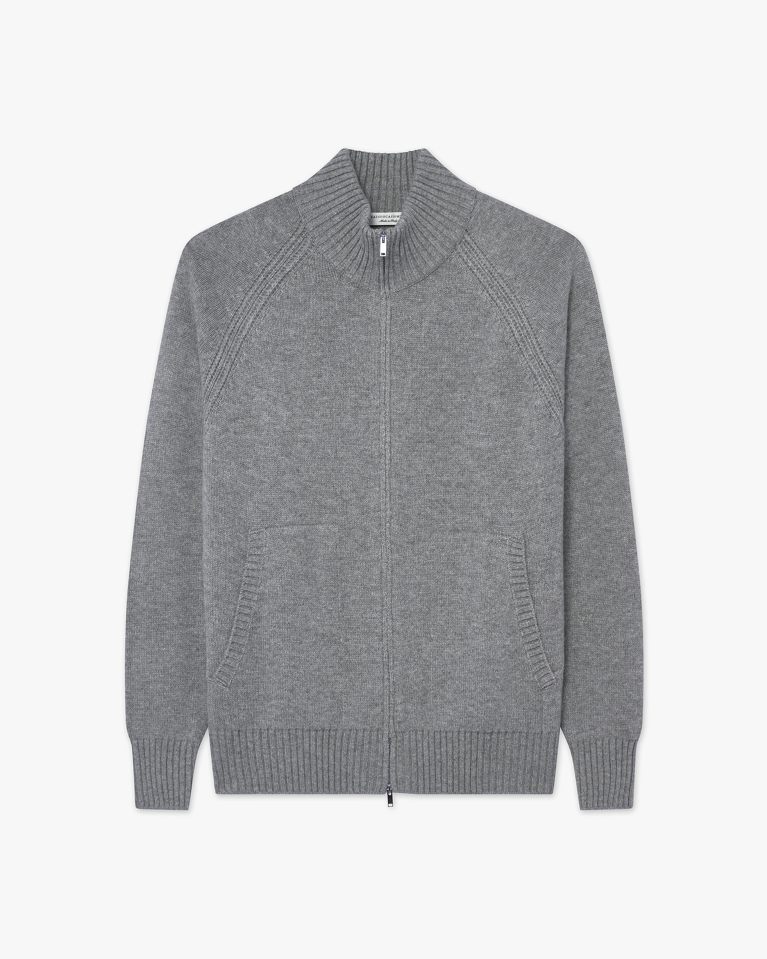 Men's Ampezzo Zip Cardigan - Medium Grey 4XL Men > Zip Sweater