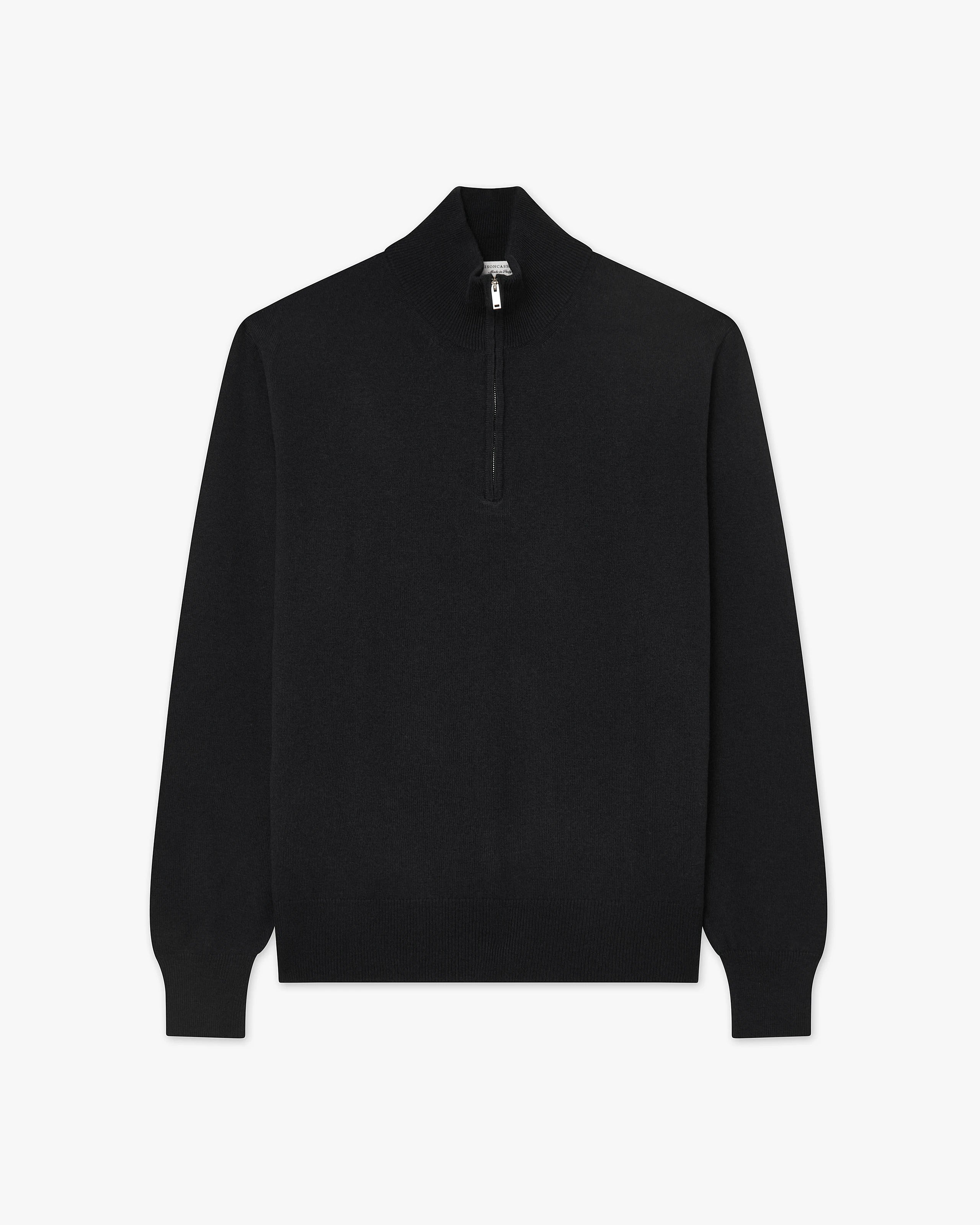 Men's Saxon Quarter-Zip - Black 2XL Men > Zip Sweater