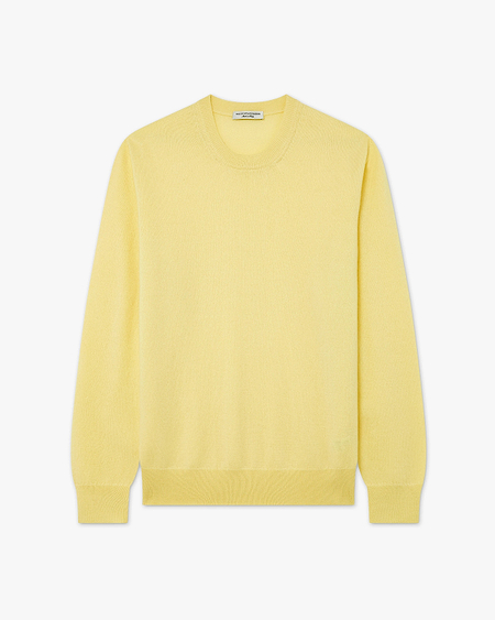Classic Rundhalspullover Herren - Gelb - Archiv