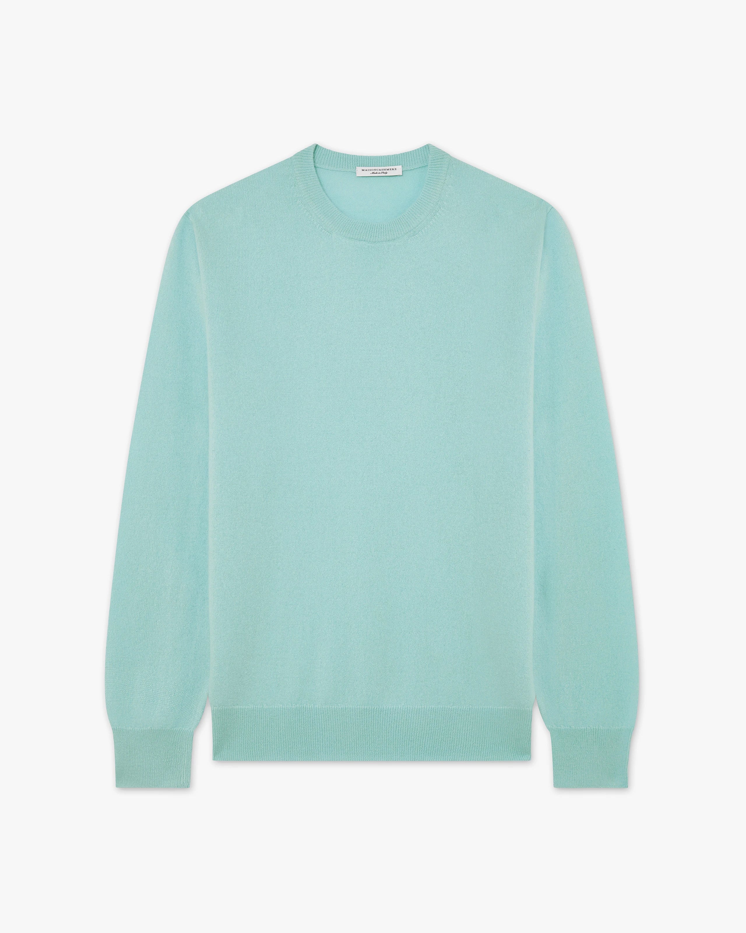 Men's Classic Crew Neck Sweater - Cyan - Archive