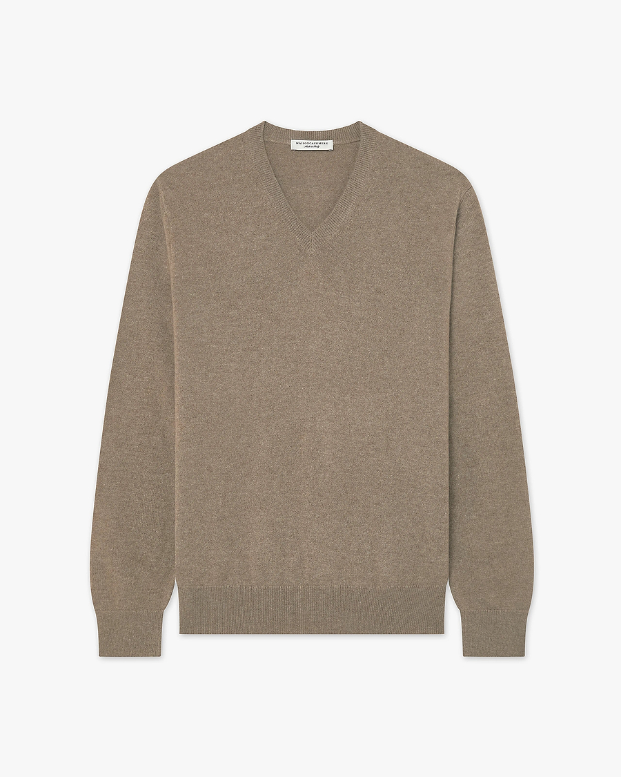 Maglia Scollo V Classic Uomo - Tortora - Archivio