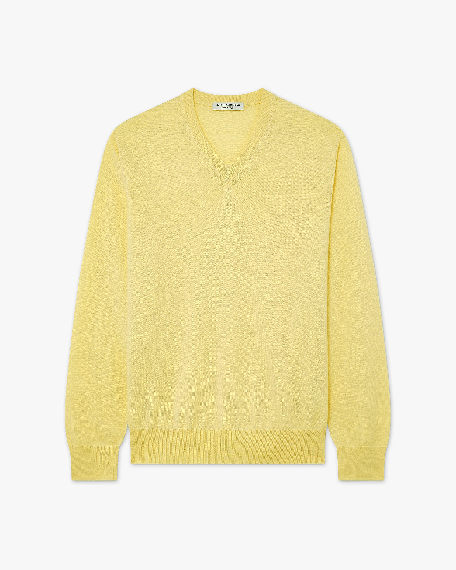 Men's Classic V-Neck Sweater - Yellow - Archive