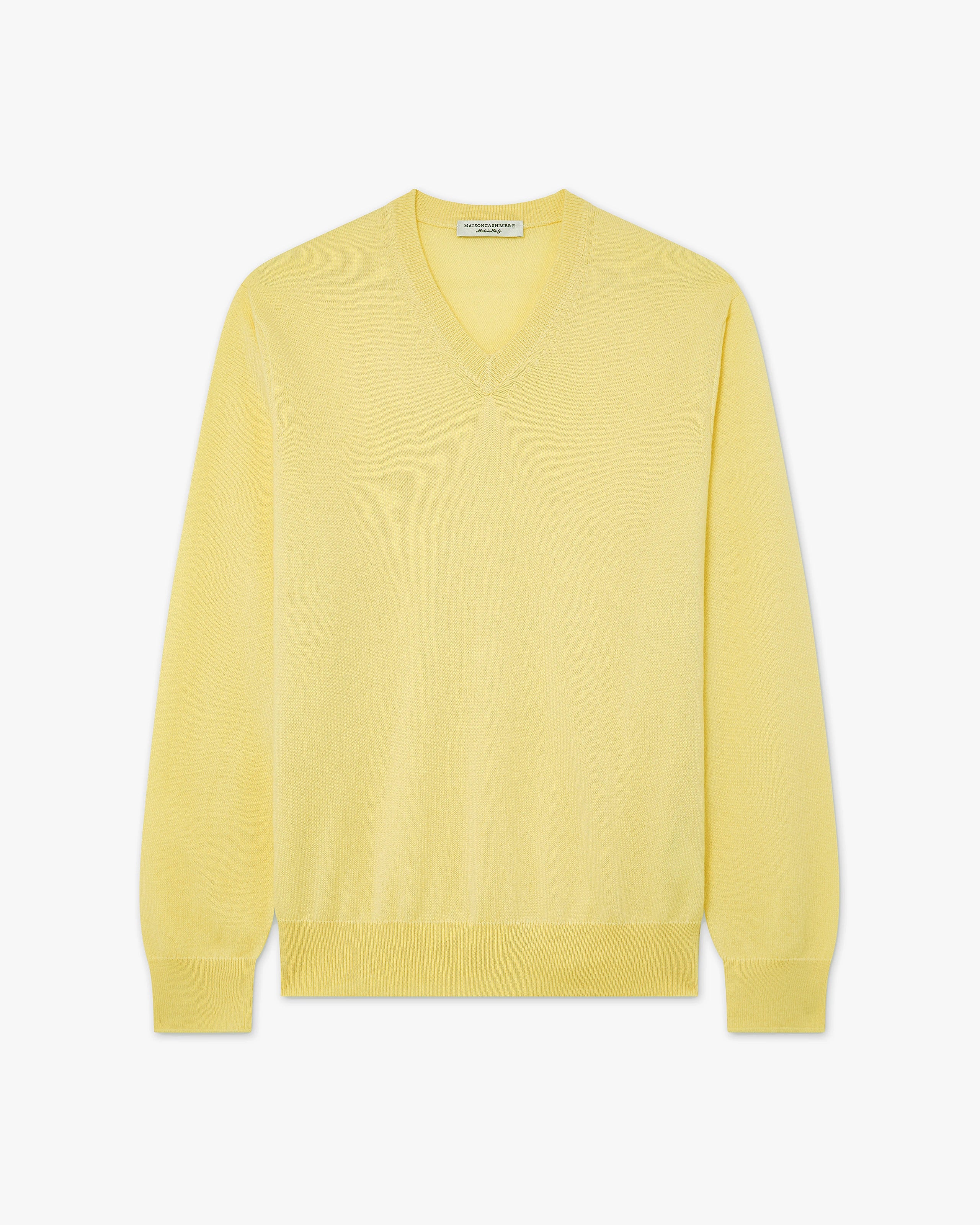 Men's Classic V-Neck Sweater - Yellow - Archive