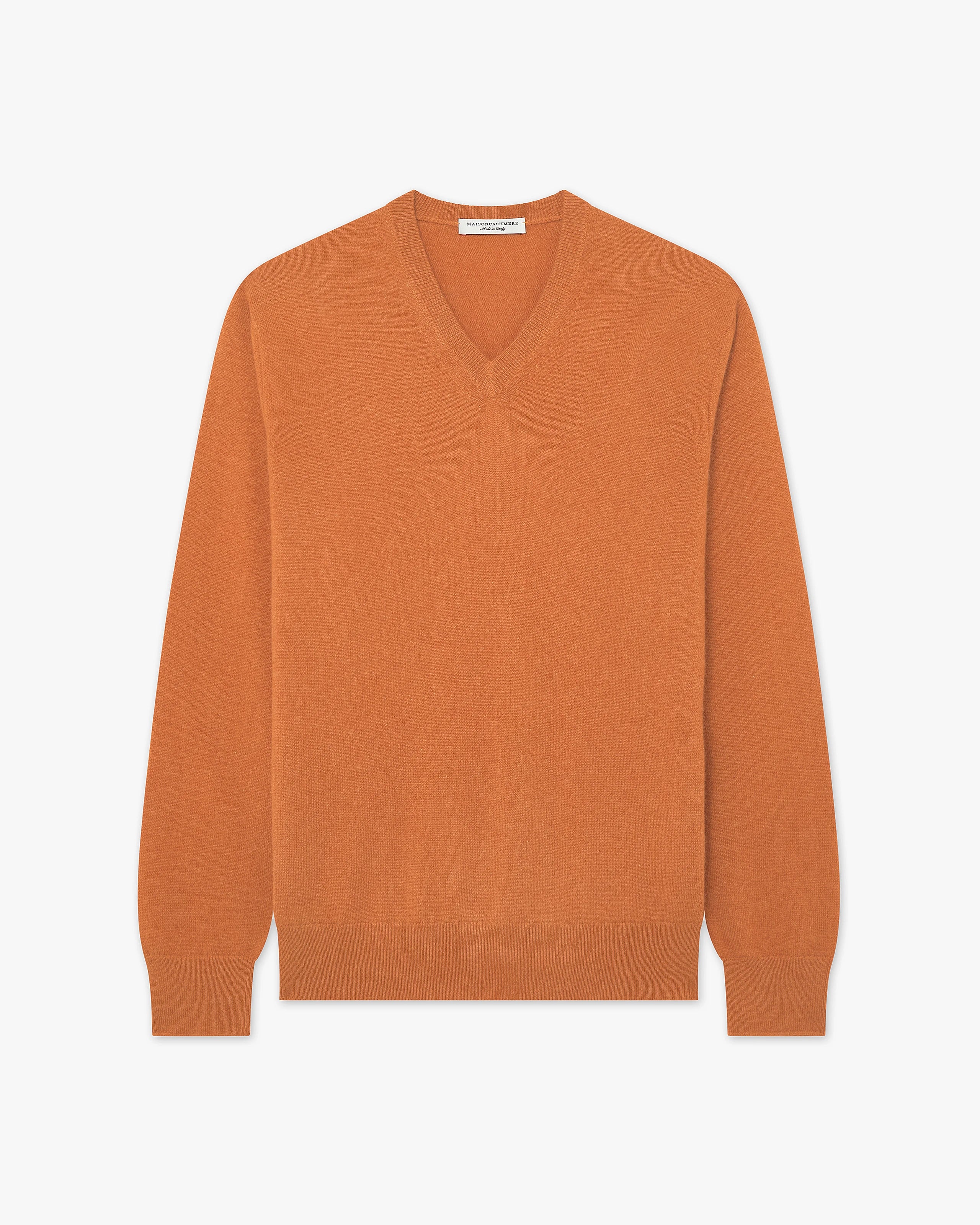 Pull Col V Classic Homme - Orange - Archive