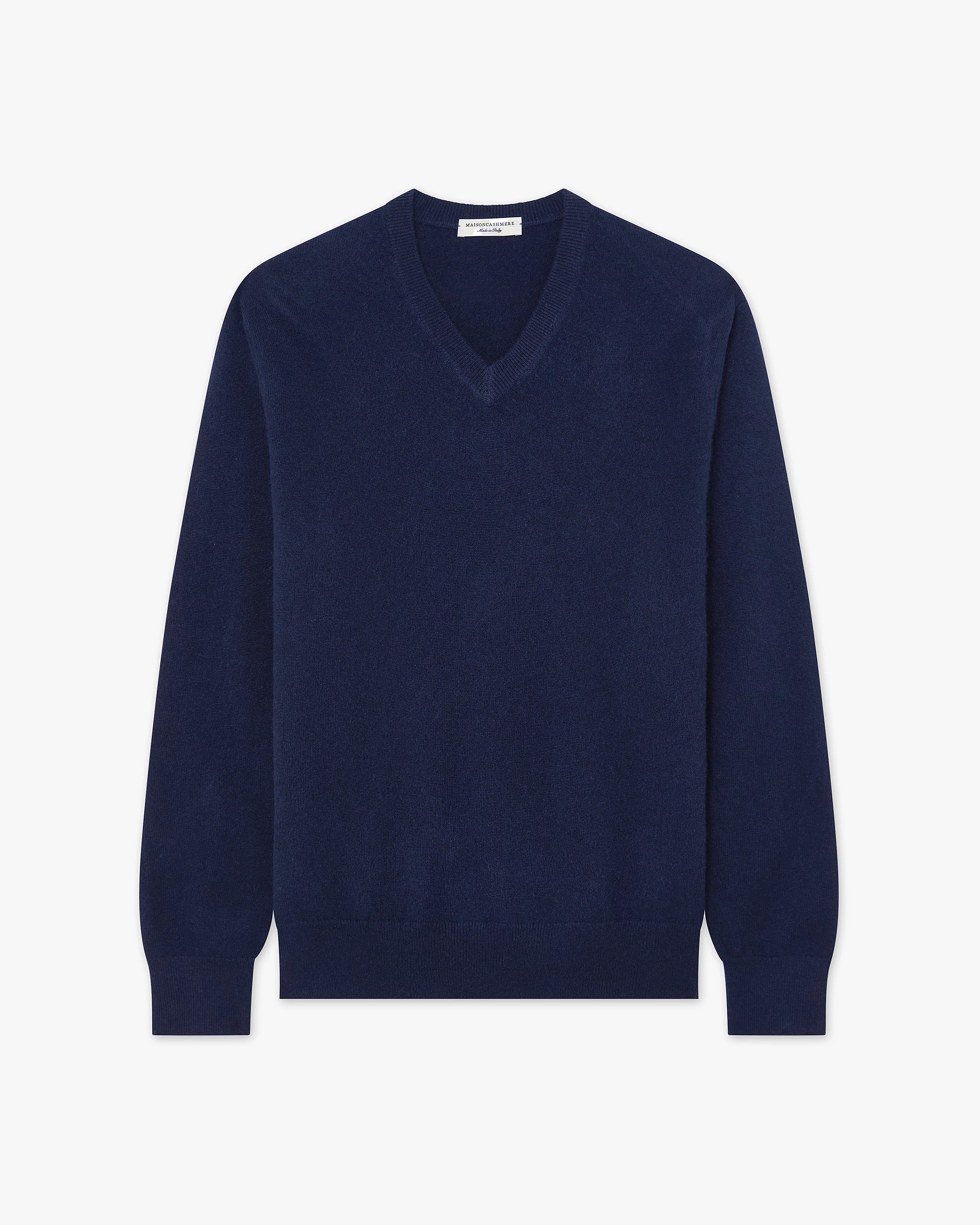 Pull Col V Classic Homme - Bleu - Archive