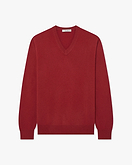 Classic V-Ausschnittpullover Herren - Rot - Archiv