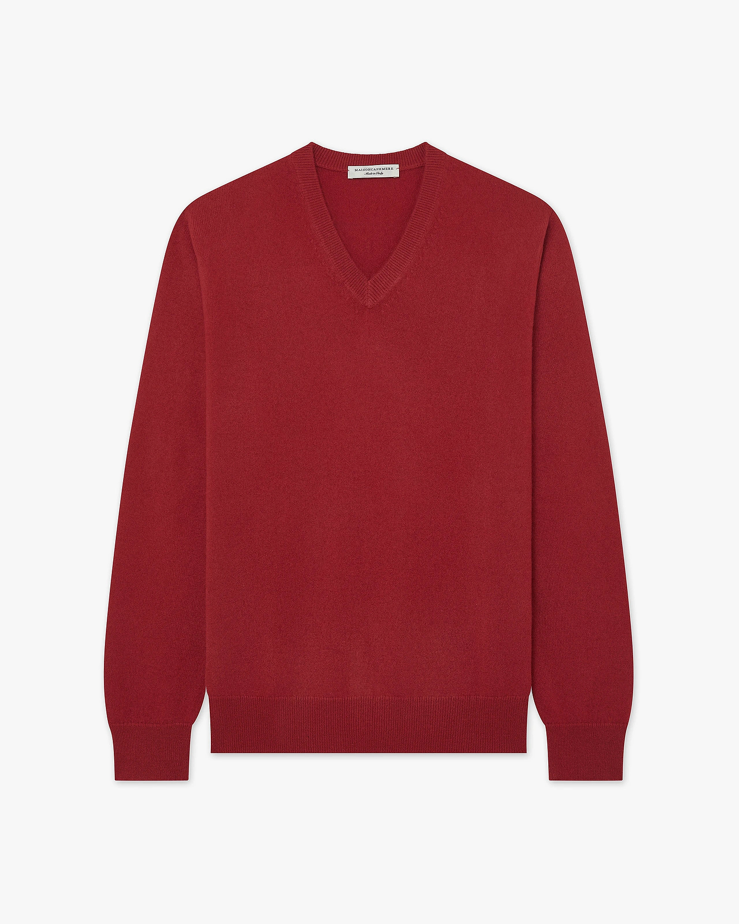 Men's Classic V-Neck Sweater - Red - Archive