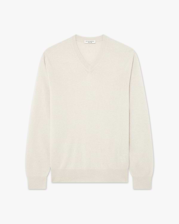 Classic V-Ausschnittpullover Herren - Weiß - Archiv