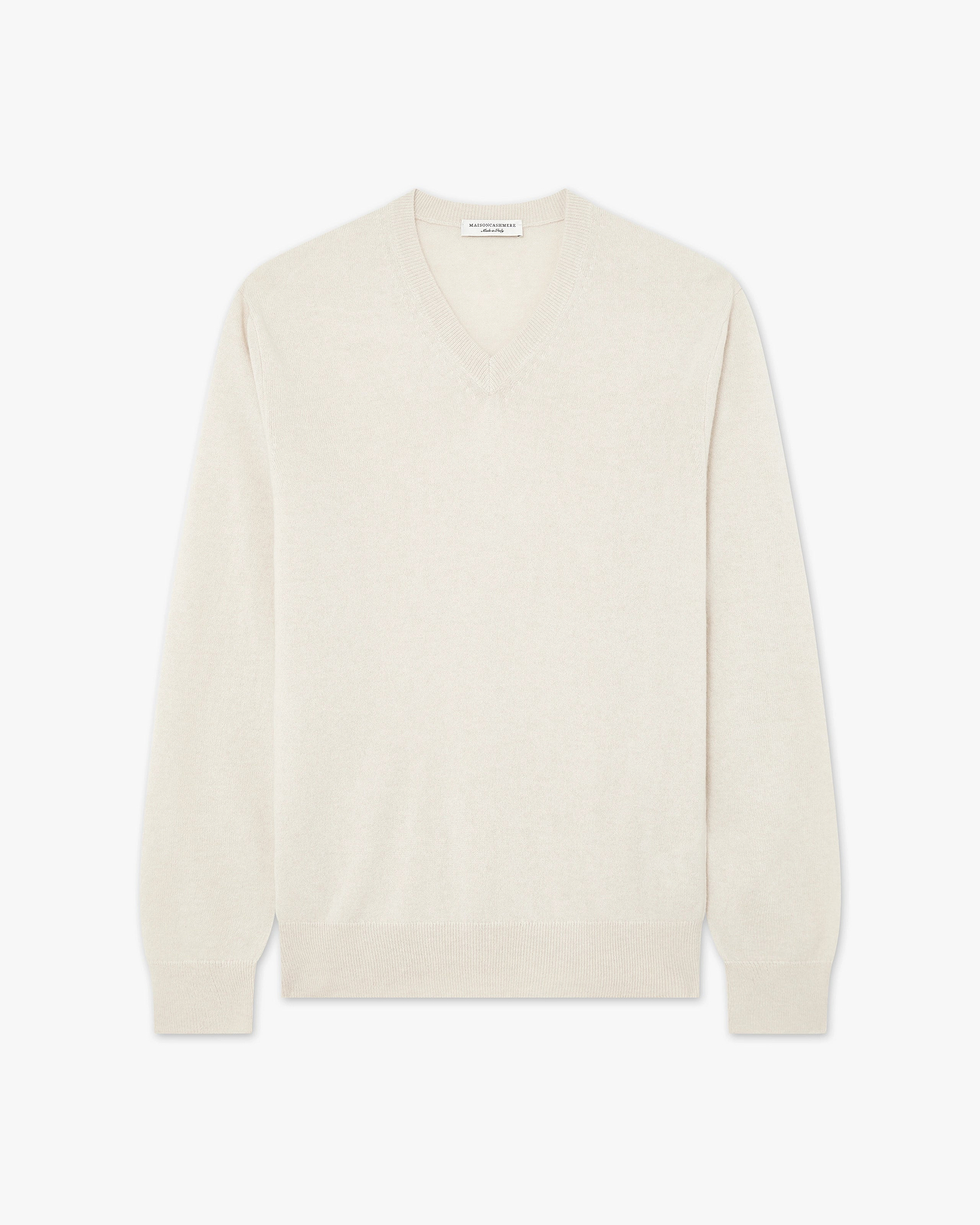 Men's Classic V-Neck Sweater - Off White - Archive