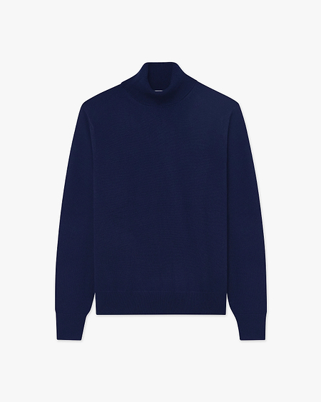 Pull Col Roulé Classic Homme- Bleu - Archive