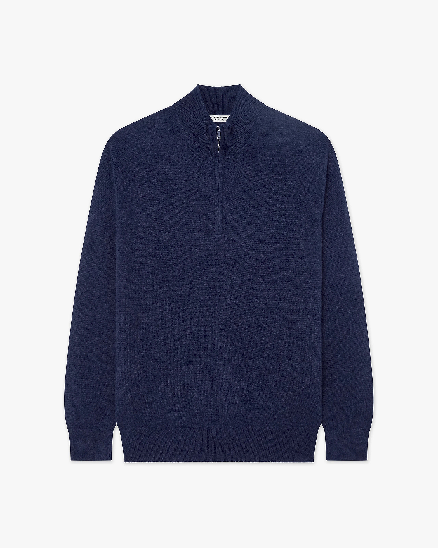 Pull Col Cheminée Zippé Classic Homme - Bleu - Archive