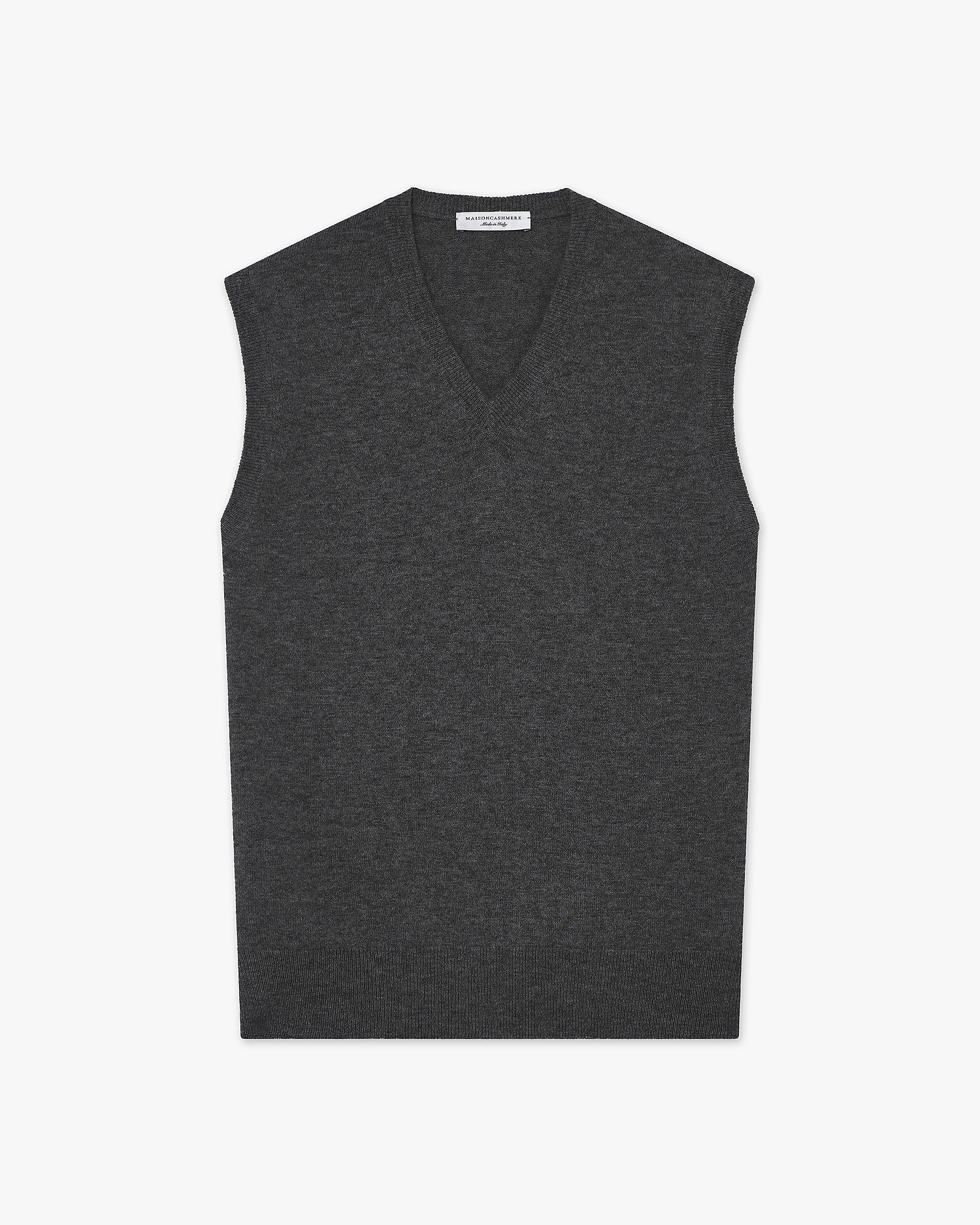 Men's Classic V-Neck Vest - Charcoal - Archive