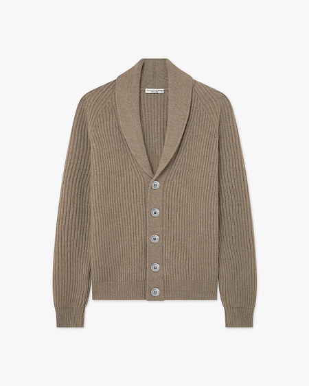 Men's Gleneagles Cardigan - Taupe - Archive