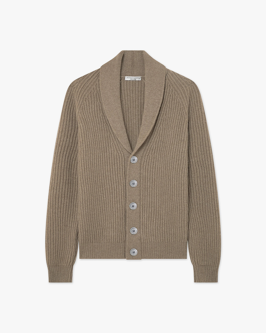 Men's Gleneagles Cardigan - Taupe - Archive