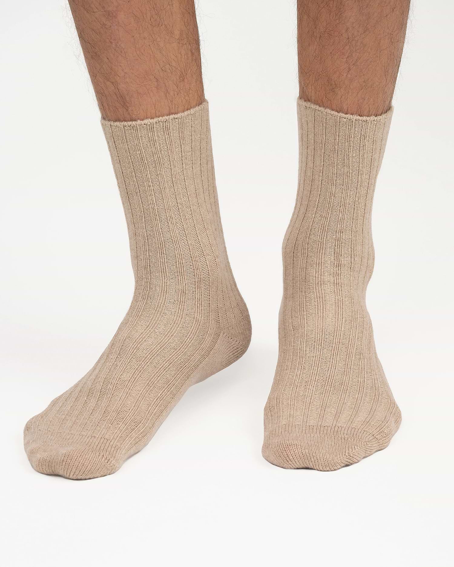 Essential Cashmere Socks for Men - Beige | MaisonCashmere Essential Cashmere Socks for Men - Beige | MaisonCashmere