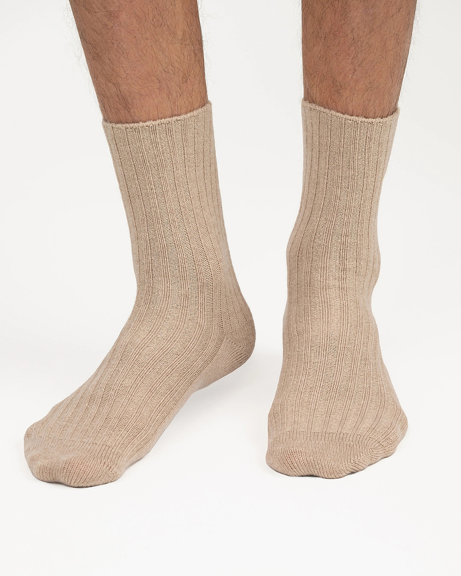 Men's Essential Socks - Beige