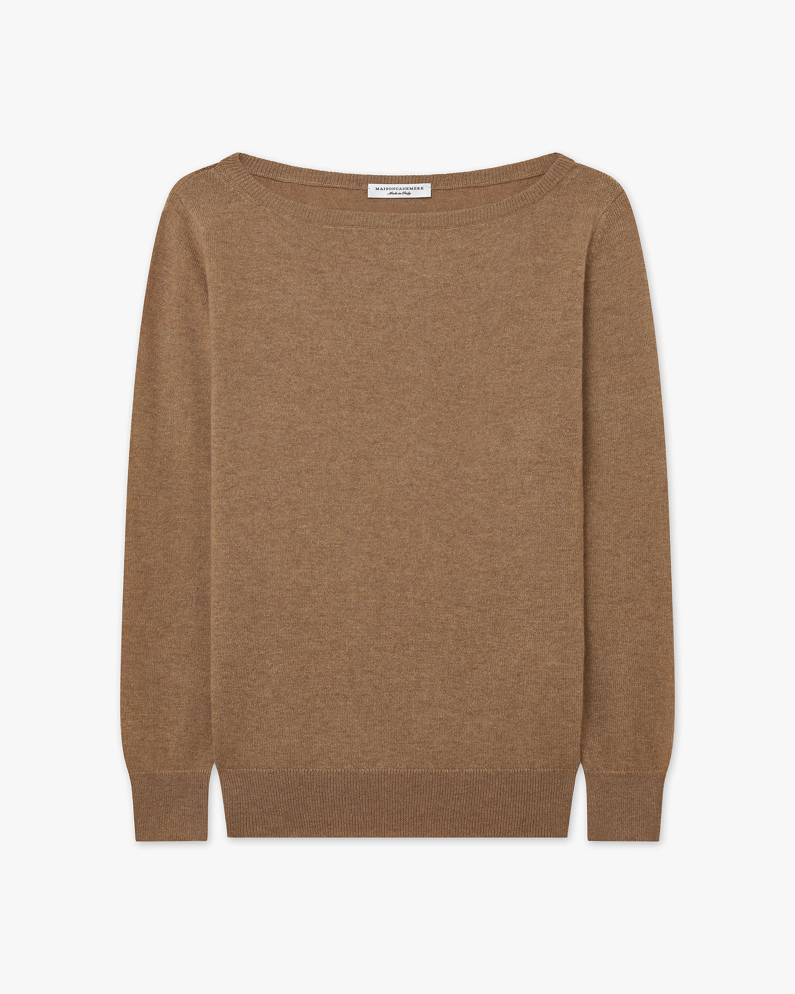 Essential Boat Neck Sweater - Camel - Archive