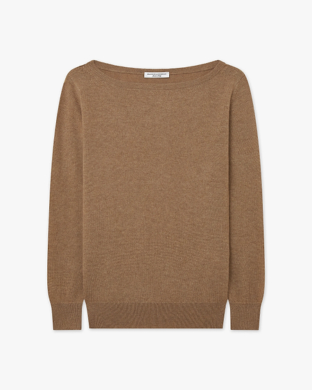 Essential Boat Neck Sweater - Camel - Archive