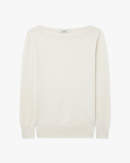 Essential Boat Neck Sweater - Off White - Archive