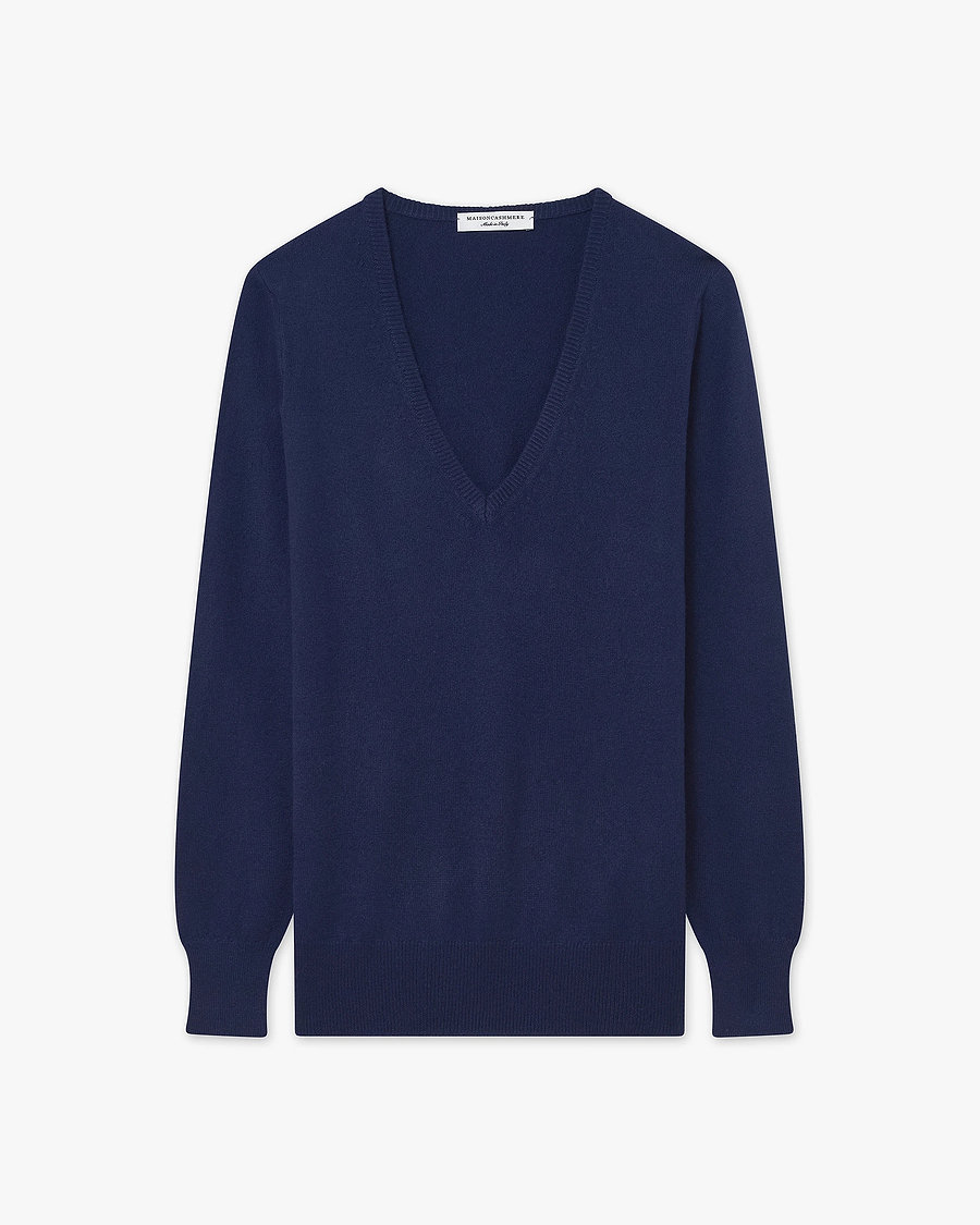 Maglia Scollo V Essential Donna - Blu - Archivio