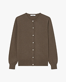 Essential Rundhals Cardigan - Braun - Archiv