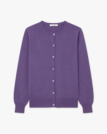 Cardigan Girocollo Essential - Lavanda - Archivio