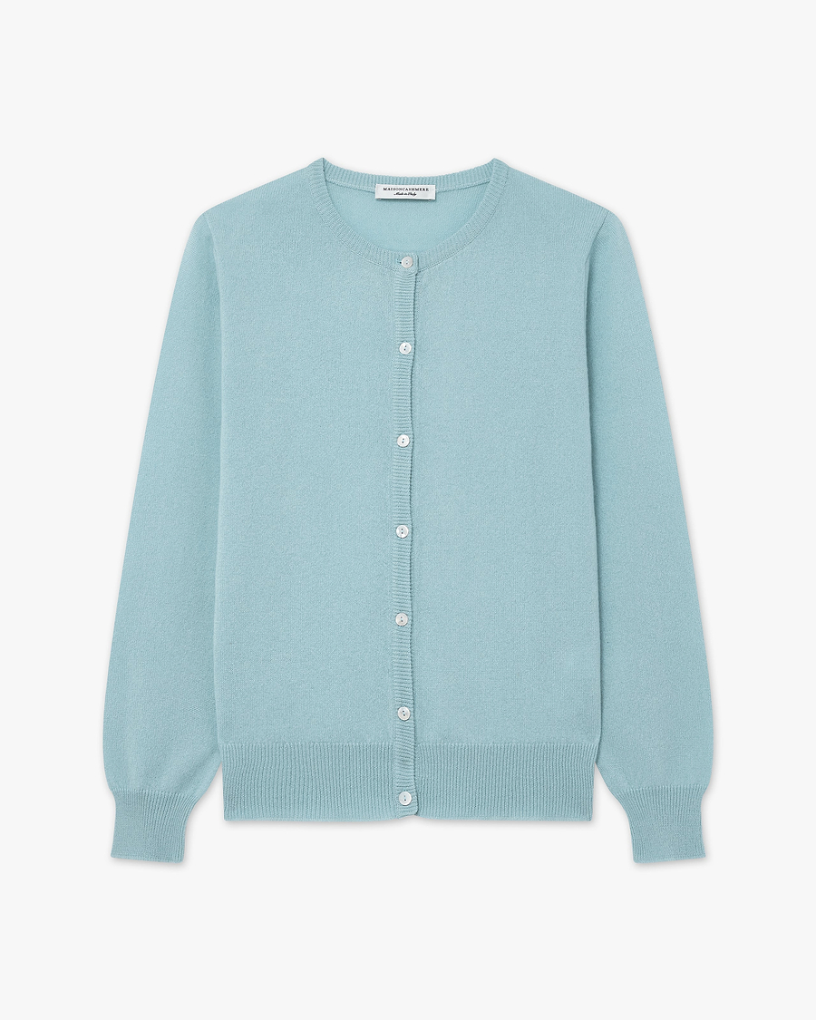 Cardigan Col Rond Essential - Cyan - Archive