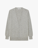 Women's Essential V-Neck Cardigan - Light Grey - Archive