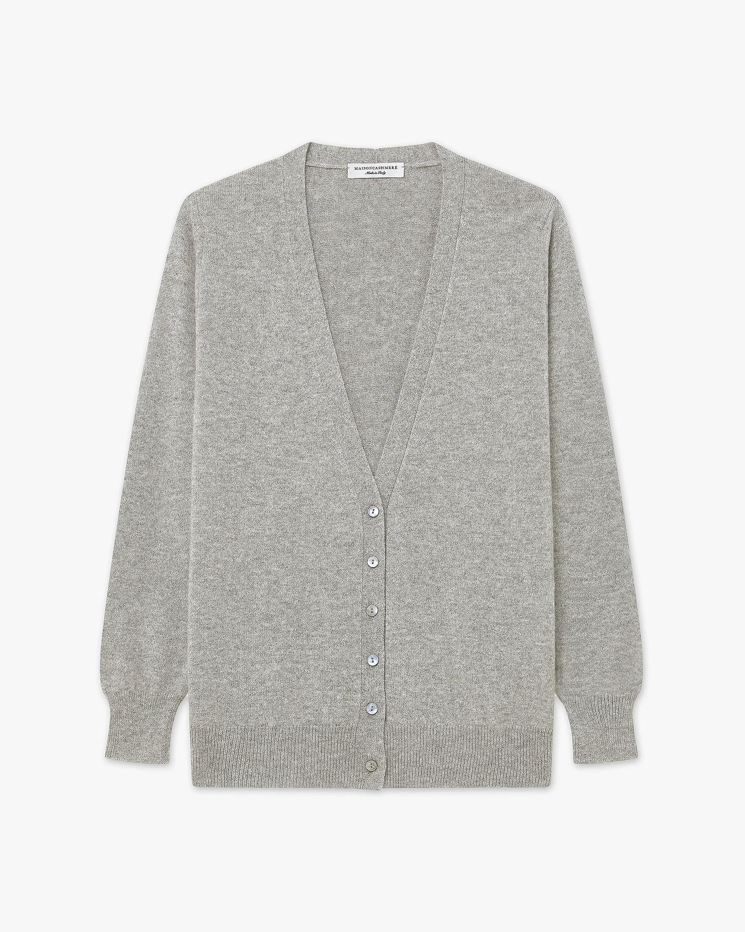 Women's Essential V-Neck Cardigan - Light Grey - Archive