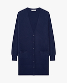 Essential Lange Cardigan - Blau - Archiv