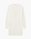 Essential Lange Cardigan - Weiß - Archiv