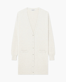 Essential Lange Cardigan - Weiß - Archiv
