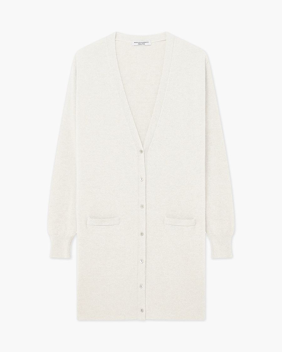 Essential Long Cardigan - Off White - Archive