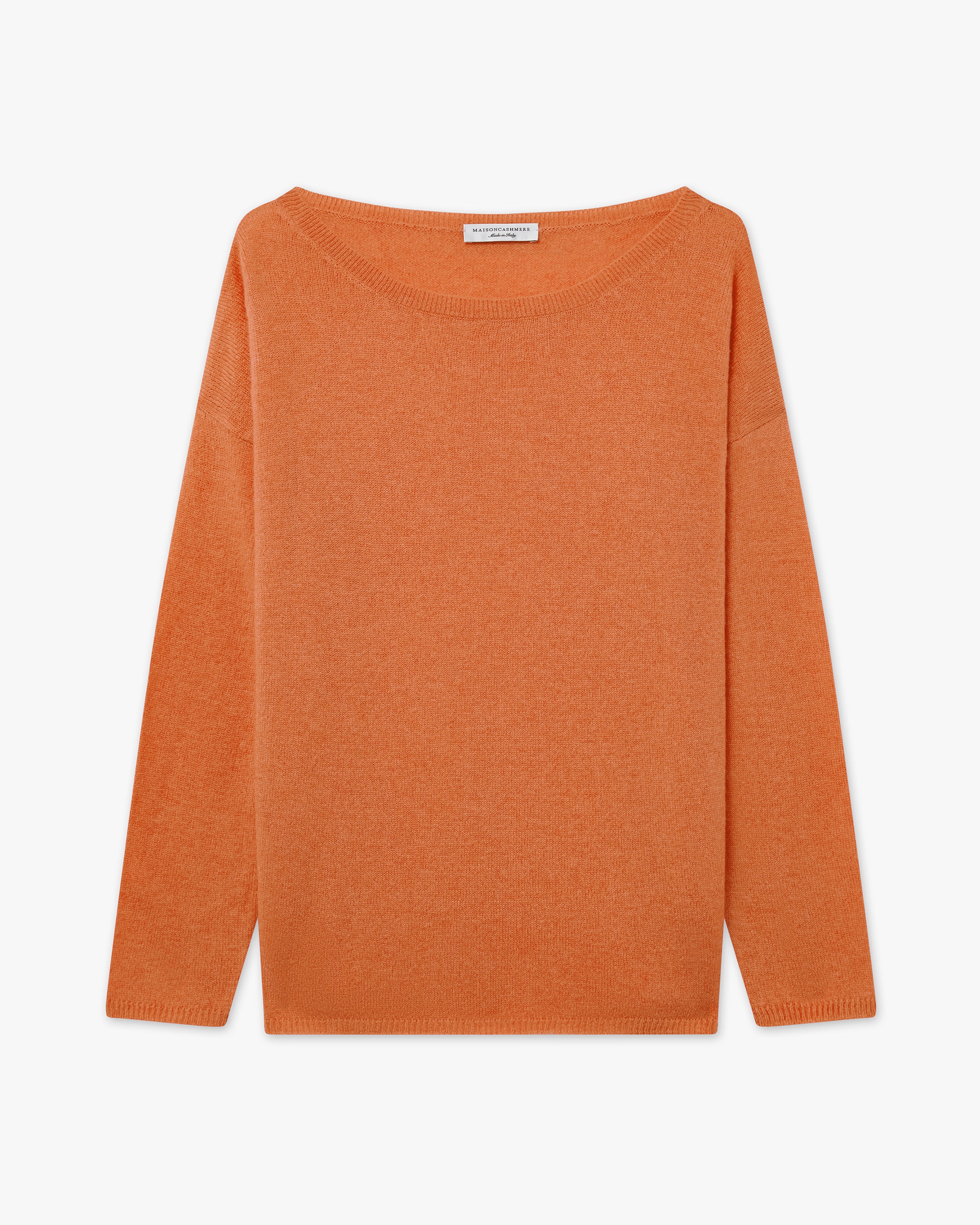 Lightness Boat Neck Sweater - Orange - Archive