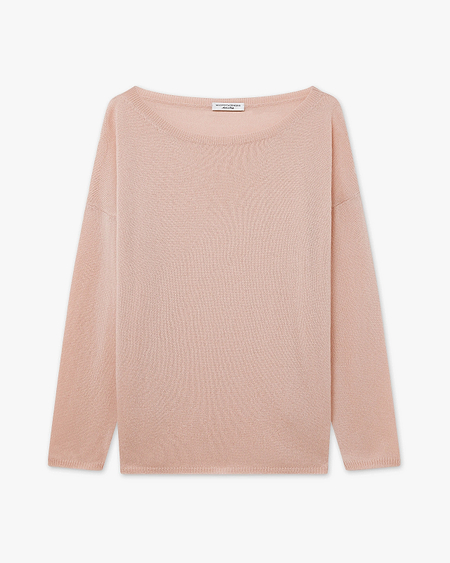 Lightness Boat Neck Sweater - Blush - Archive
