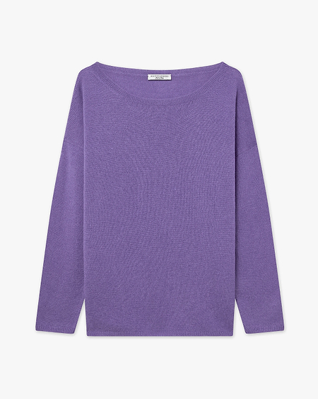 Lightness Boat Neck Sweater - Lavender - Archive