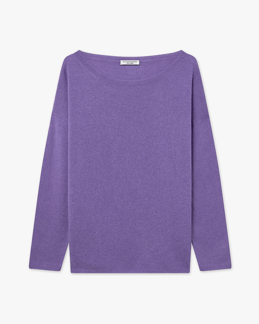 Lightness Boat Neck Sweater - Lavender - Archive