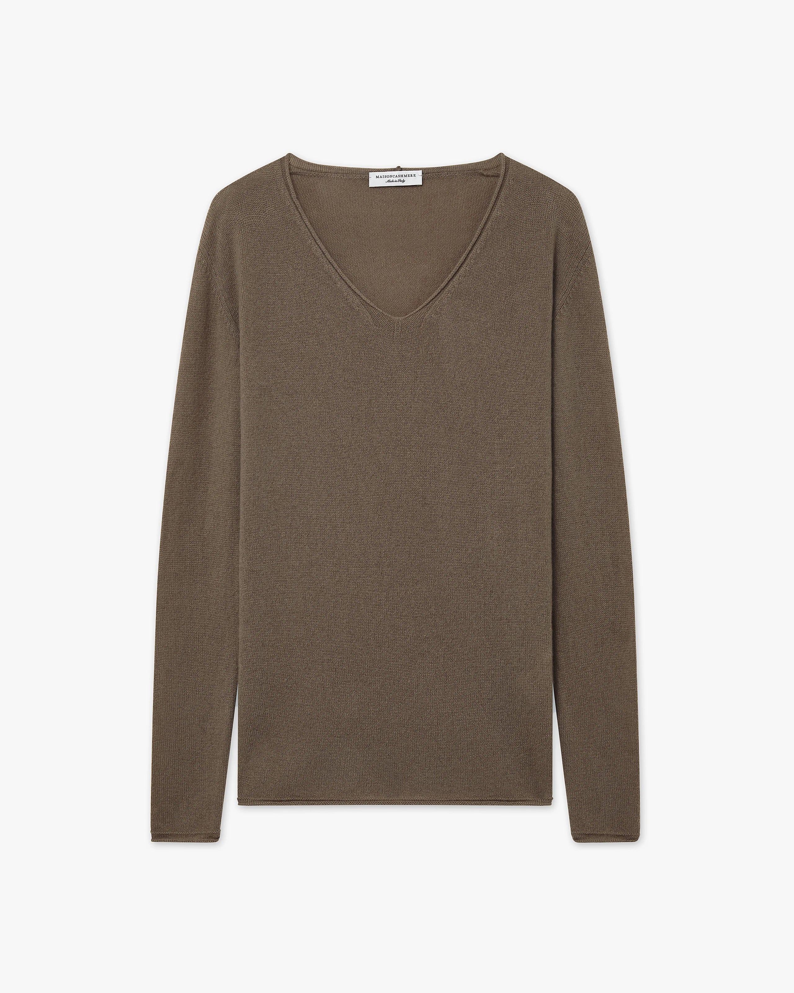 Lightness V-Ausschnittpullover - Braun - Archiv