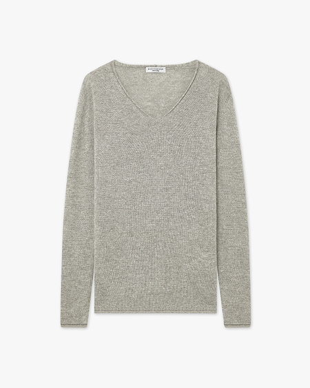 Lightness V-Ausschnittpullover - Hellgrau - Archiv