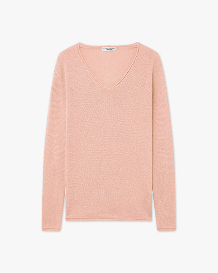 Lightness V-Neck Sweater - Blush - Archive