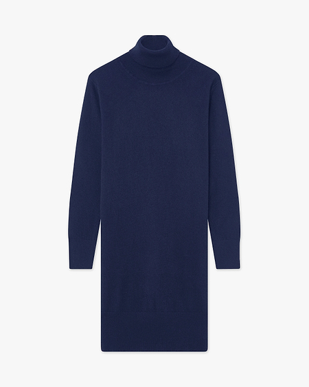 Florenz Turtleneck Dress - Blue - Archive
