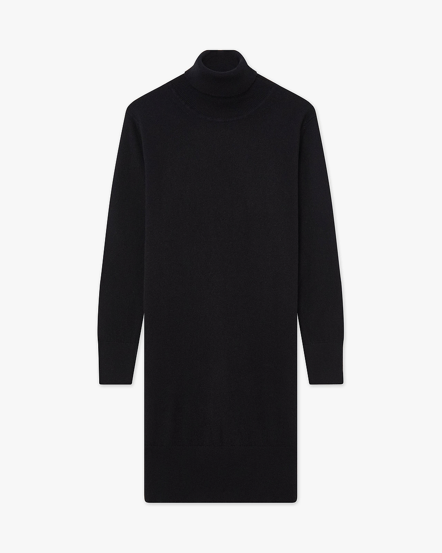 Florenz Turtleneck Dress - Black - Archive
