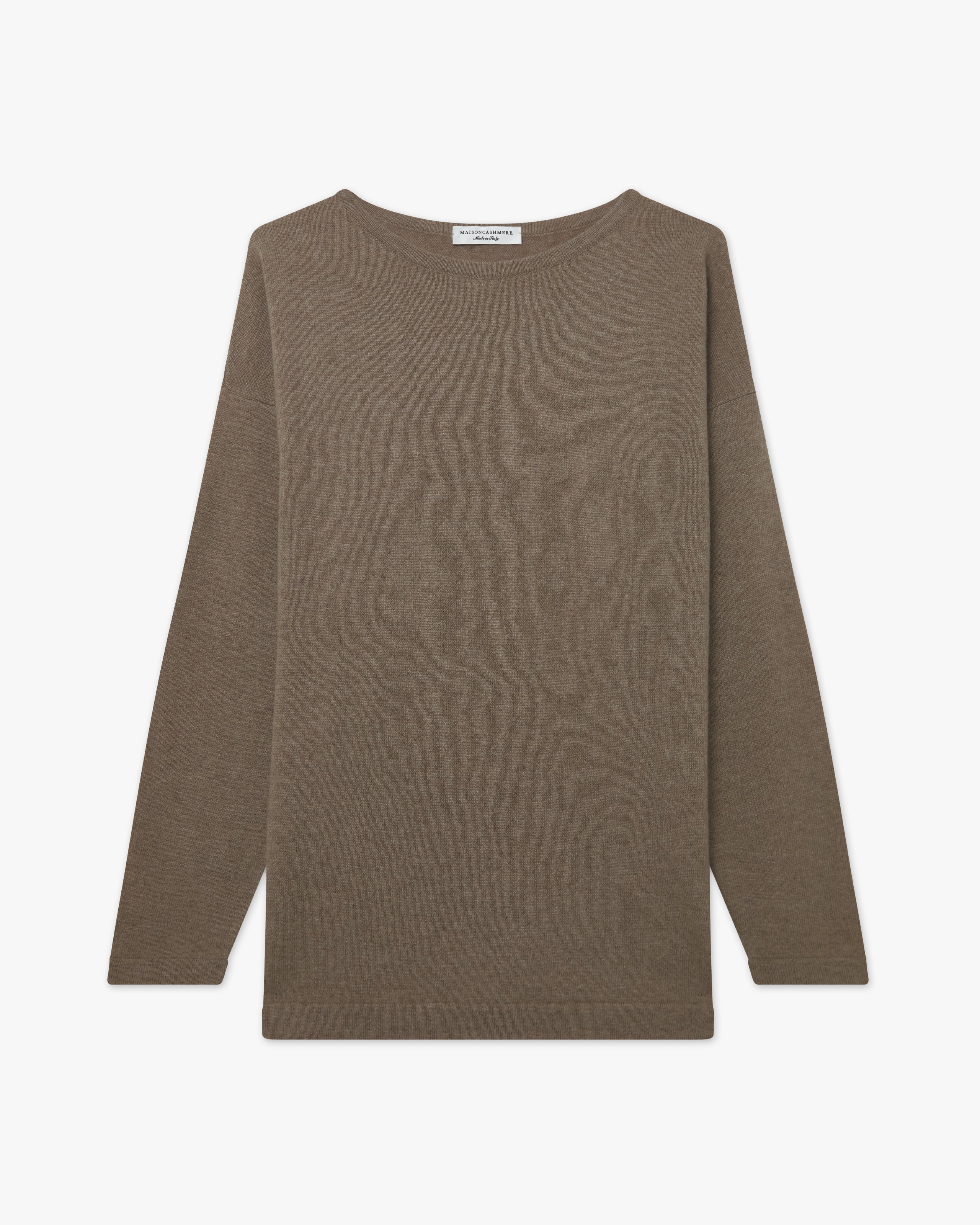 Mollis Boat Neck Sweater - Brown - Archive