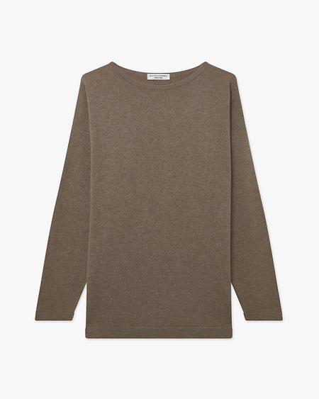 Mollis Boat Neck Sweater - Brown - Archive