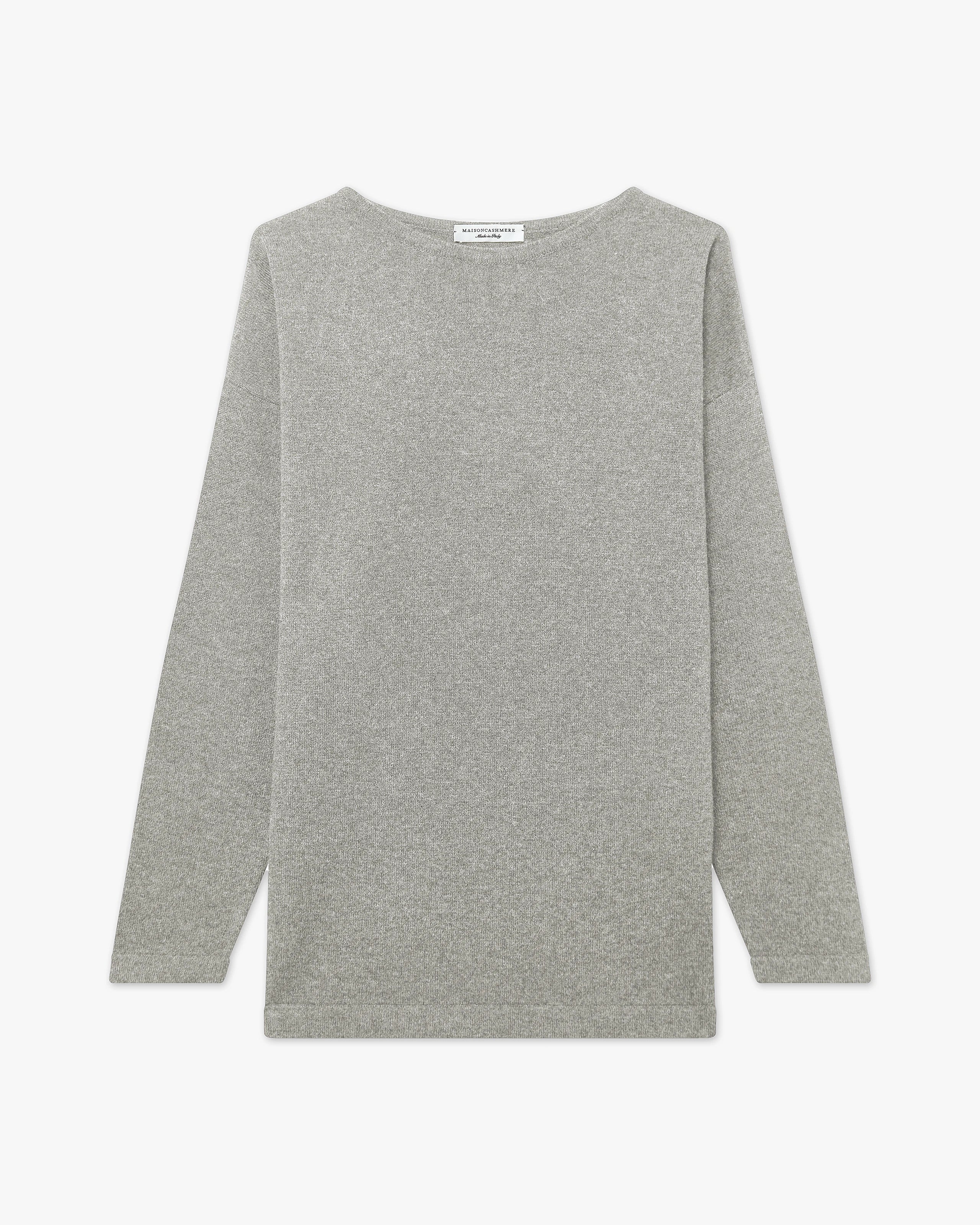 Mollis Boat Neck Sweater - Light Grey - Archive
