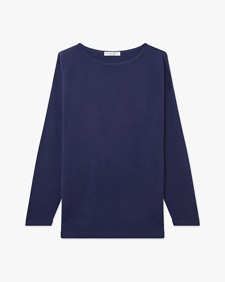 Mollis Boat Neck Sweater - Blue - Archive
