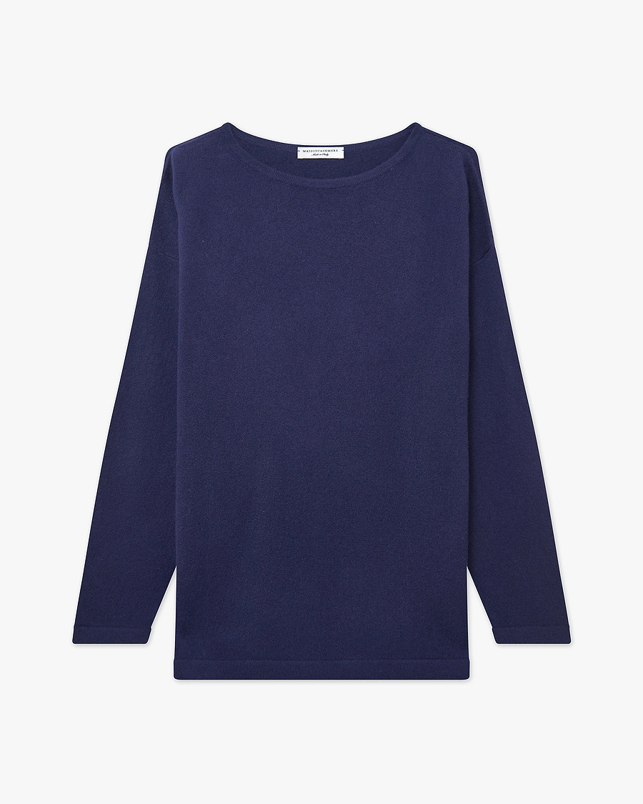 Mollis Boat Neck Sweater - Blue - Archive