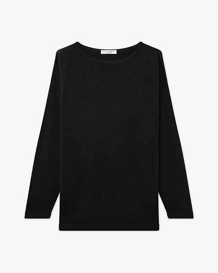Mollis Boat Neck Jumper - Black - Archive