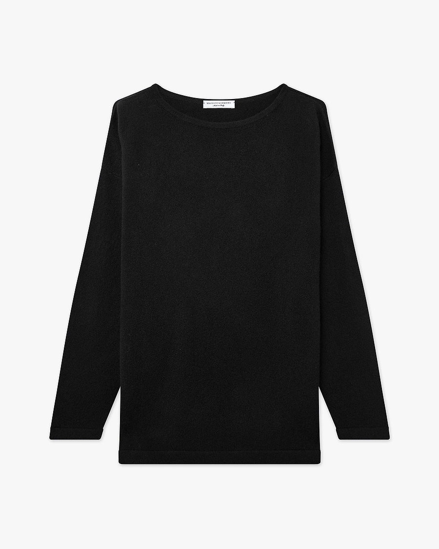 Pull Col Bateau Mollis - Noir - Archive