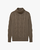 Celerina Rollkragenpullover Damen - Braun - Archiv